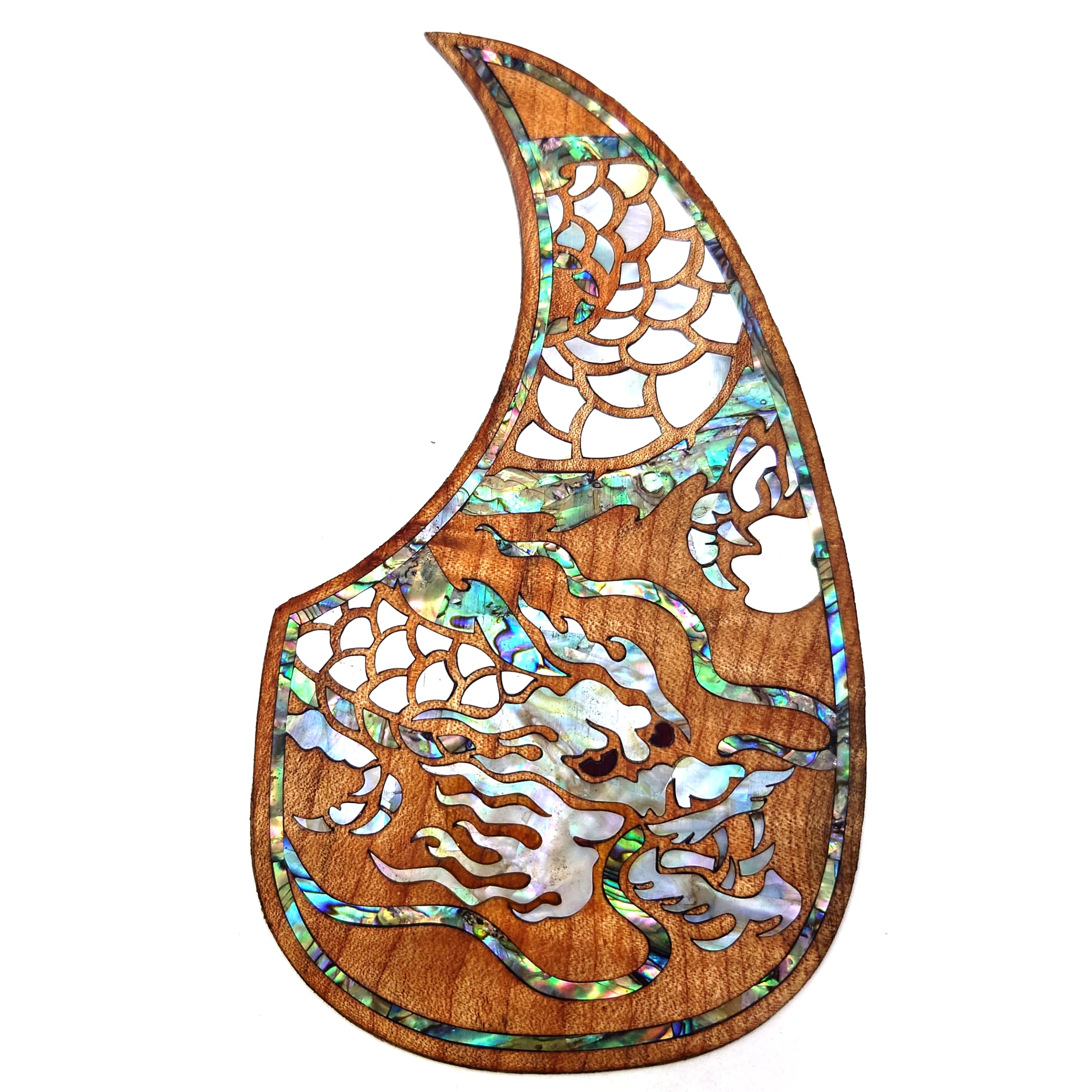 Guitar Pick Guard, Battipenna in abalone in palissandro autoadesivo for Chitarre acustiche folk D-45 Taylor(18)