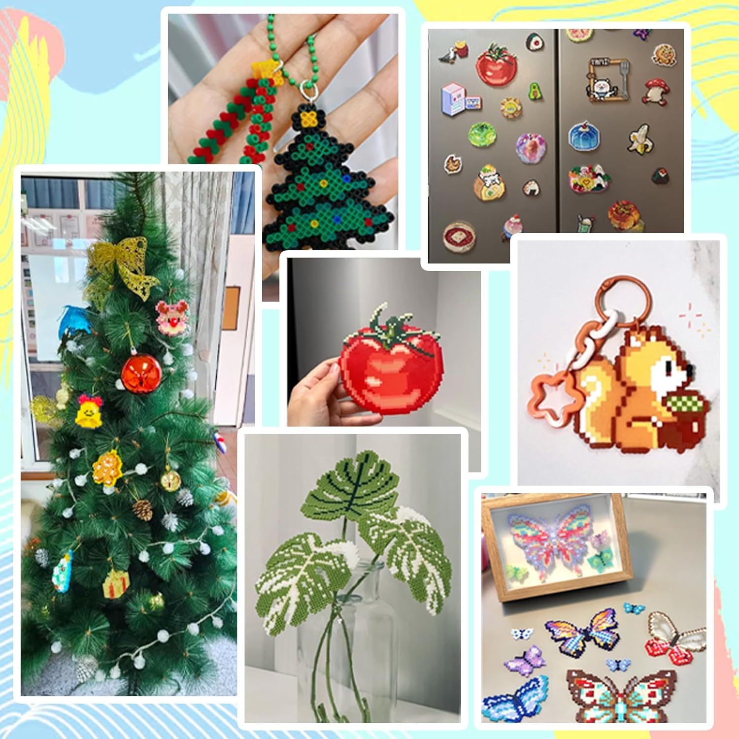 10mm Large Fuse Beads Kit for Kids,12 Colors XL Fuse Beads Set with Storage Box, Ironing Papers,Pegboards Booklet and Accessories,DIY Art Craft Toys Gifts for Girls & Boys Age 3+ Birthday Christmas - Image 7