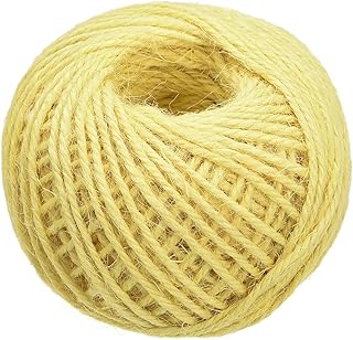 sourcing map Yute Cordel Cuerdas para Bricolaje Amarillo