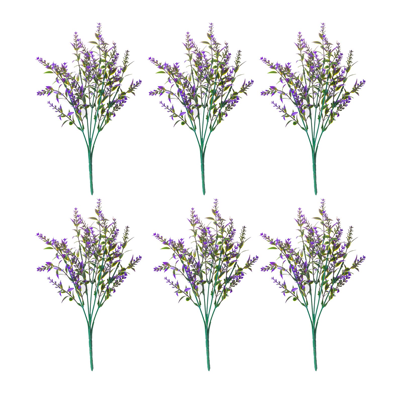 SBJKLYRN Simulated flowers, Artificial Flower Plastic Lavender Fake Plant Wedding Home Garden...