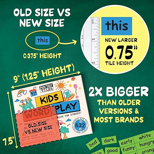 Miniatura 2 de Juego de palabras para niños, 632 imanes de nevera para niños, explora la construcción de oraciones, la escritura, la poesía y la imaginación con