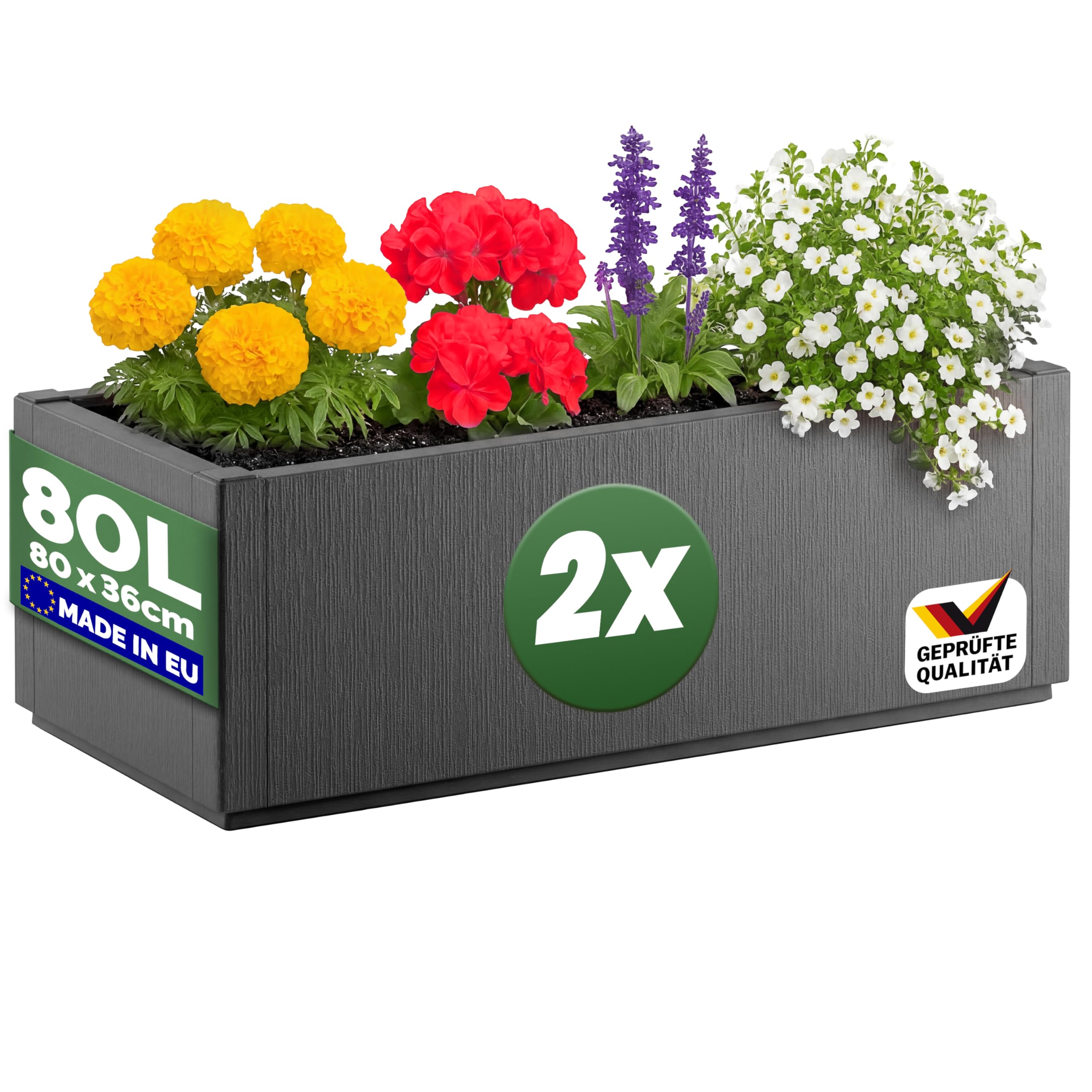Zerodeko 2 pezzi bianco breve urna fioriera in plastica per matrimoni vasi da fiori classici per esterni decorativi per piante, fiori da giardino