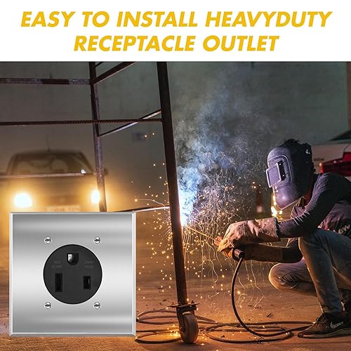 Miniatura 5 de Toma de corriente NEMA 6-50R de 50 amperios y 250 V, receptáculo resistente de 50 A, para soldadores, cortadores de plasma, estufas eléctricas,