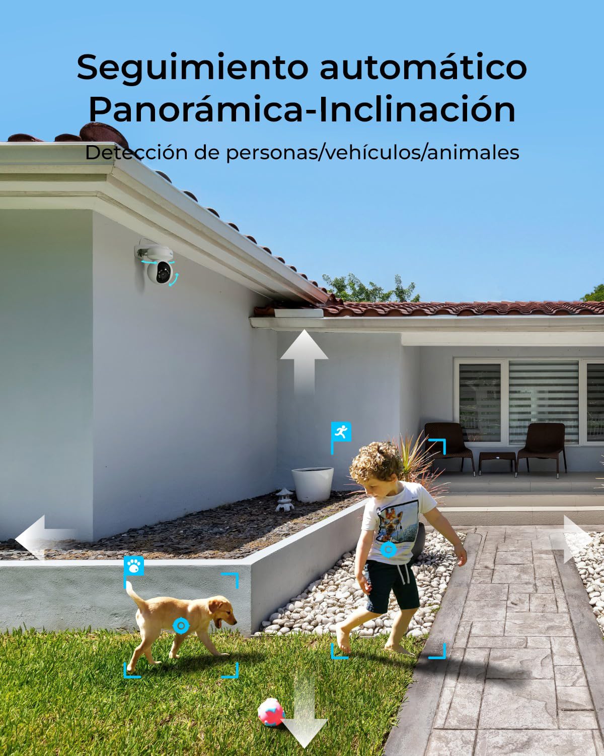 Reolink Cámara de Seguridad 4K PoE IP Exterior con visión Nocturna a Color, Pan 355° e Inc 50°, Autoseguimiento, Detección Inteligente, Audio bidireccional, Grabación 24/7, E1 Outdoor SE PoE | Visión Nocturna a Color, Pan 355° e Inc 50°, Autoseguimiento,