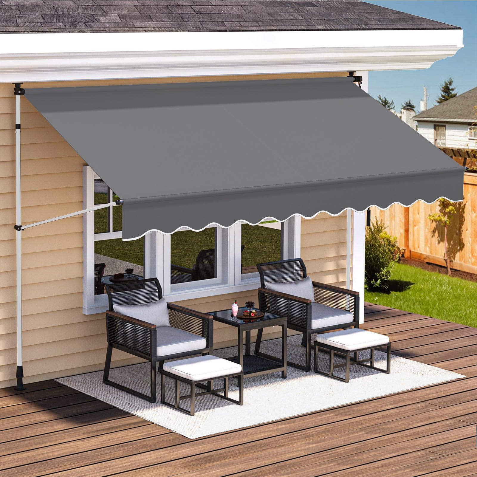 オーニングテント つっぱり式 サンシェード 巻き取り式　幅1ｍ Amazon.co.jp: オーニングテント つっぱり日よけスクリーン 巻き取り式