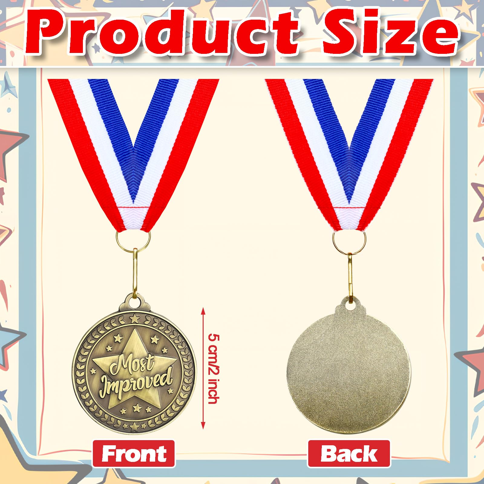 Quelay 30 medallas de premio de 2 pulgadas, medallas de oro a granel con cintas para el cuello, trofeo de metal, regalo para torneos, competiciones, fiestas, niños y adultos (más mejoradas)
