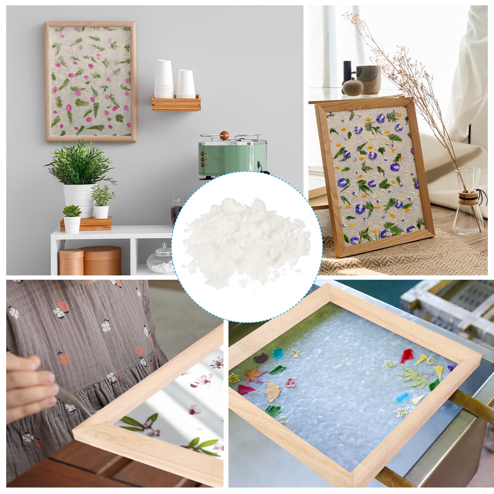 Vellen naturel papier pulp, om zelf handgeschept papier te maken