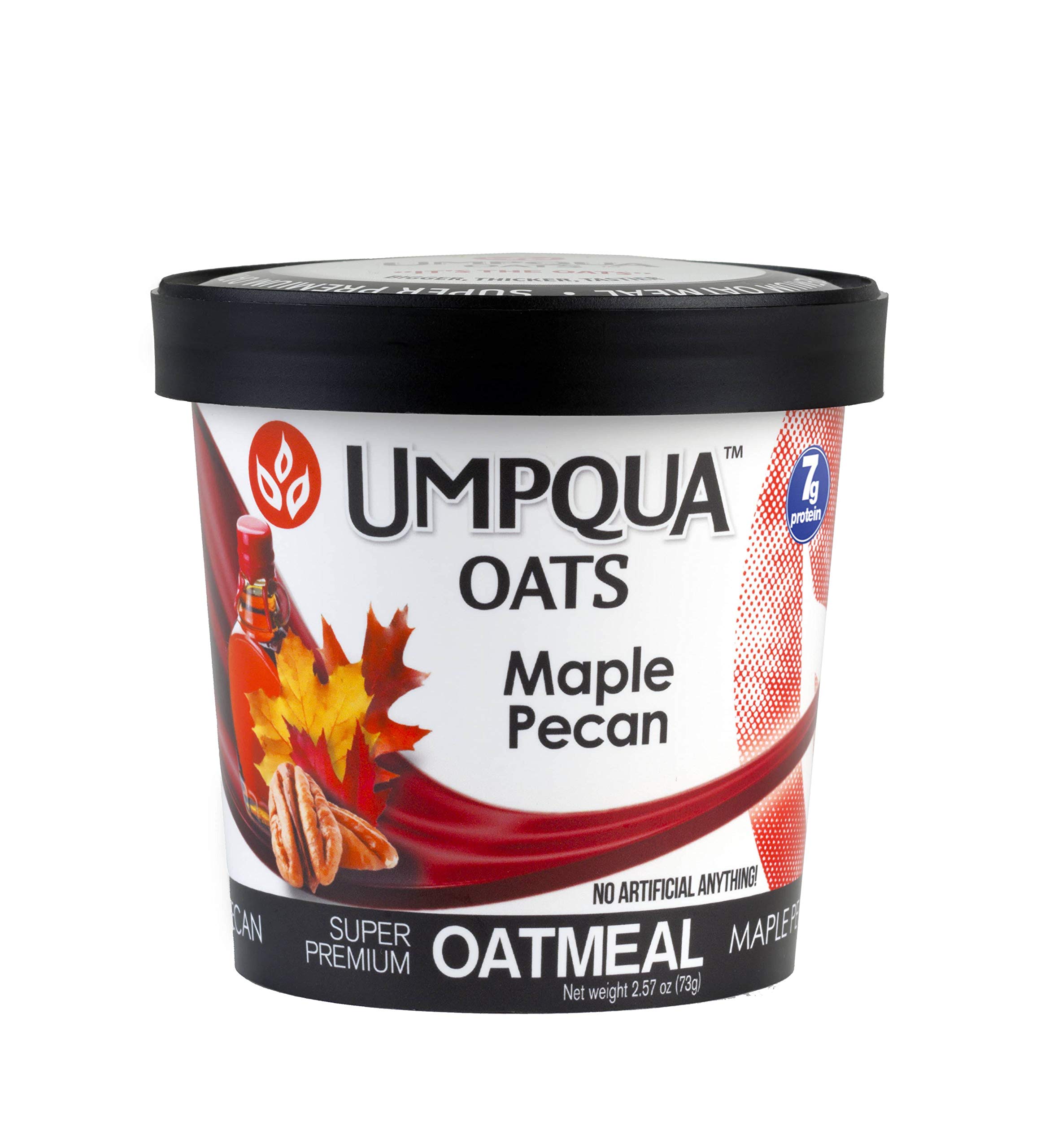 Umpqua Oats All Natural Premium Oatmeal Cup - No Mush, Custom Milled- Non-GMO - Maple Pecan (Single Cup)