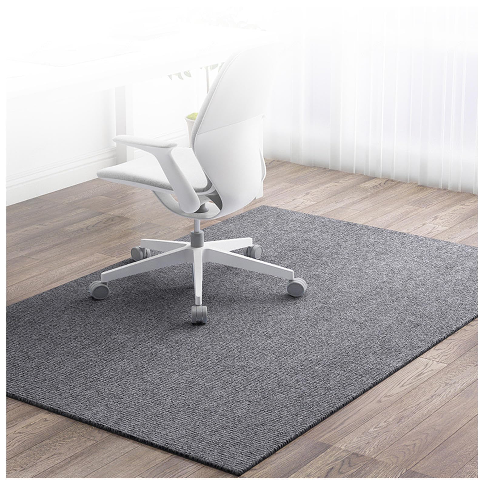 Tapis Bureau Sol Revêtement antidérapant,Matériau Résistant, Tapis De Chaise Tapis Protège Parquet Plusieurs Tailles au Choix,Gray-90×120cm