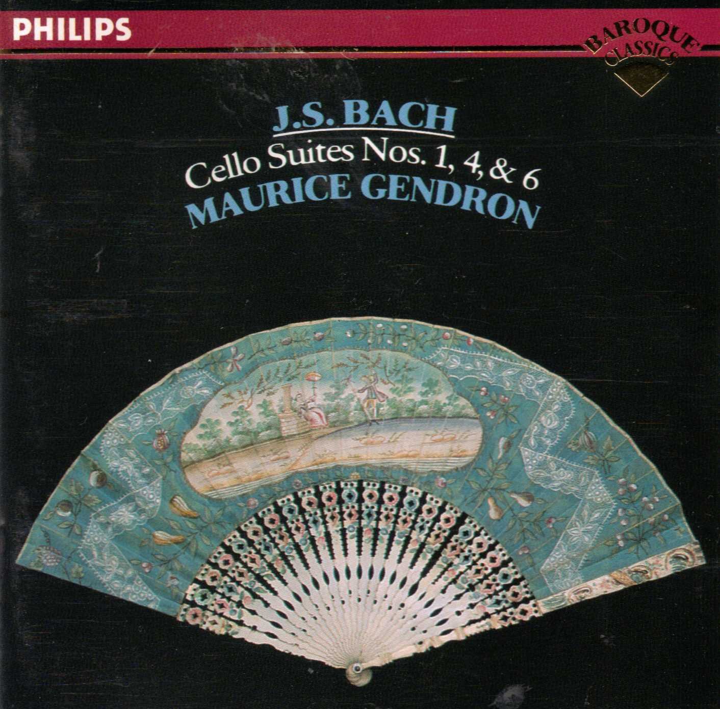 Cello Suites 1, 4 & ,6 [Audio CD] Bach and Gendron, Monique