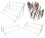 IRONWING COLLECTABLES 2-in-1 Acrylic Display - 5 Tier Plexiglass Action Figure & Funko POP Stand , Cupcake & Perfume Clear Organizer , Transparent Riser Shelf