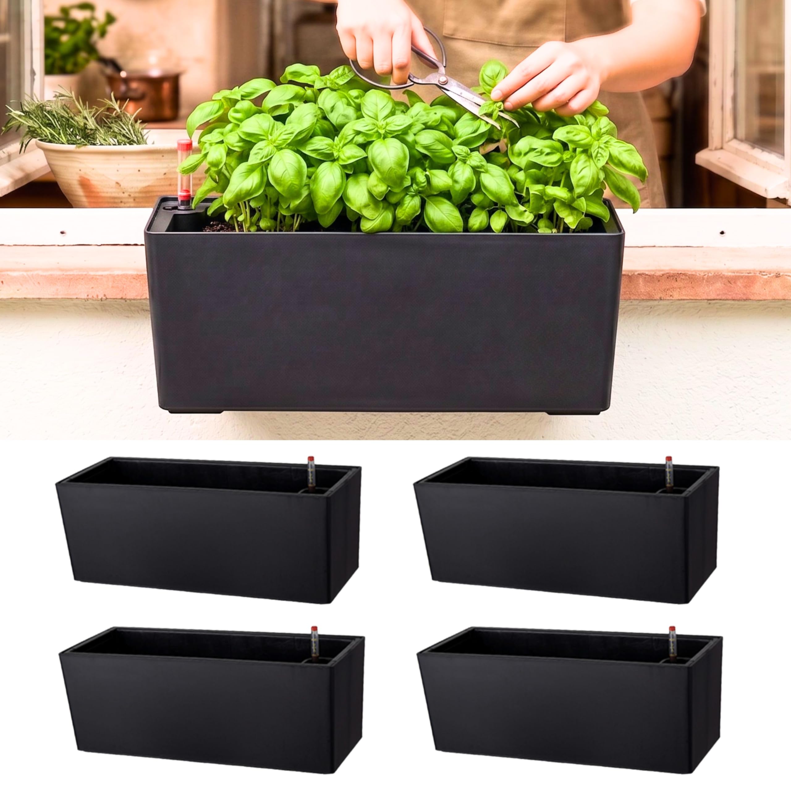 LaLaGreen 14 Inch Self Watering Planter