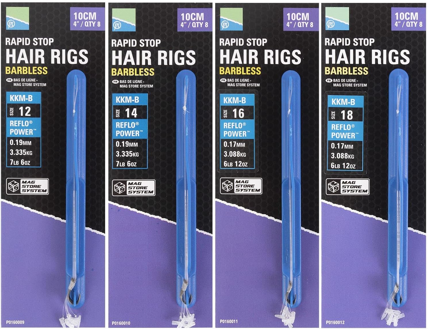 Preston InnovationsRapid Stop Hair Rigs Barbless KKM-B 4" 10cm Qty 8