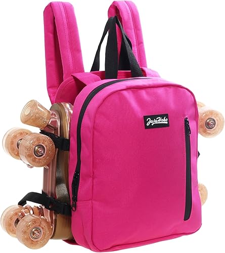 Miniatura 13 de JajaHoho Bolsas para patines de ruedas para mujeres y hombres, mochila multifuncional deportiva para patines de ruedas, patines de hielo, patines en