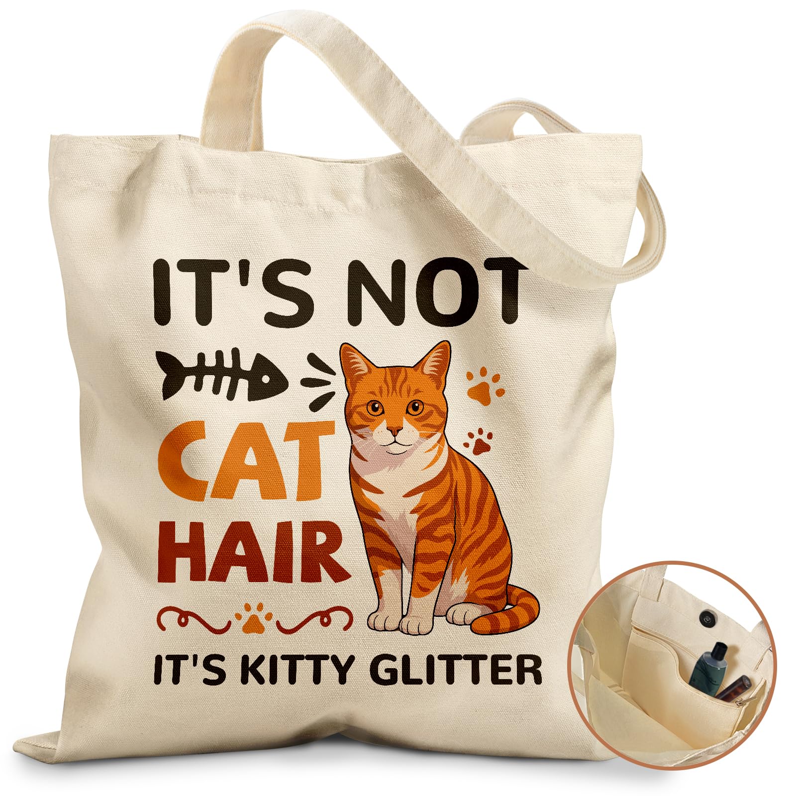 Miss Adola Cute Canvas Tote Bag for Women Girls Animal Lover