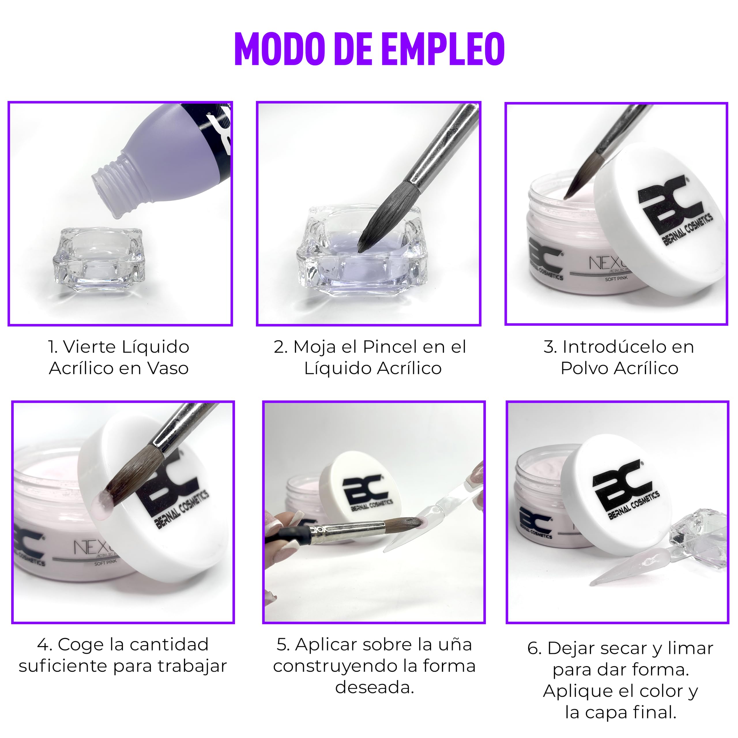 Liquido Acrilico Monomero para uñas acrilicas 1000ml | Secado Rapido | Líquido Acrílico Premium 1000ml Professional (Secado Rápido) |Bernal Cosmetics