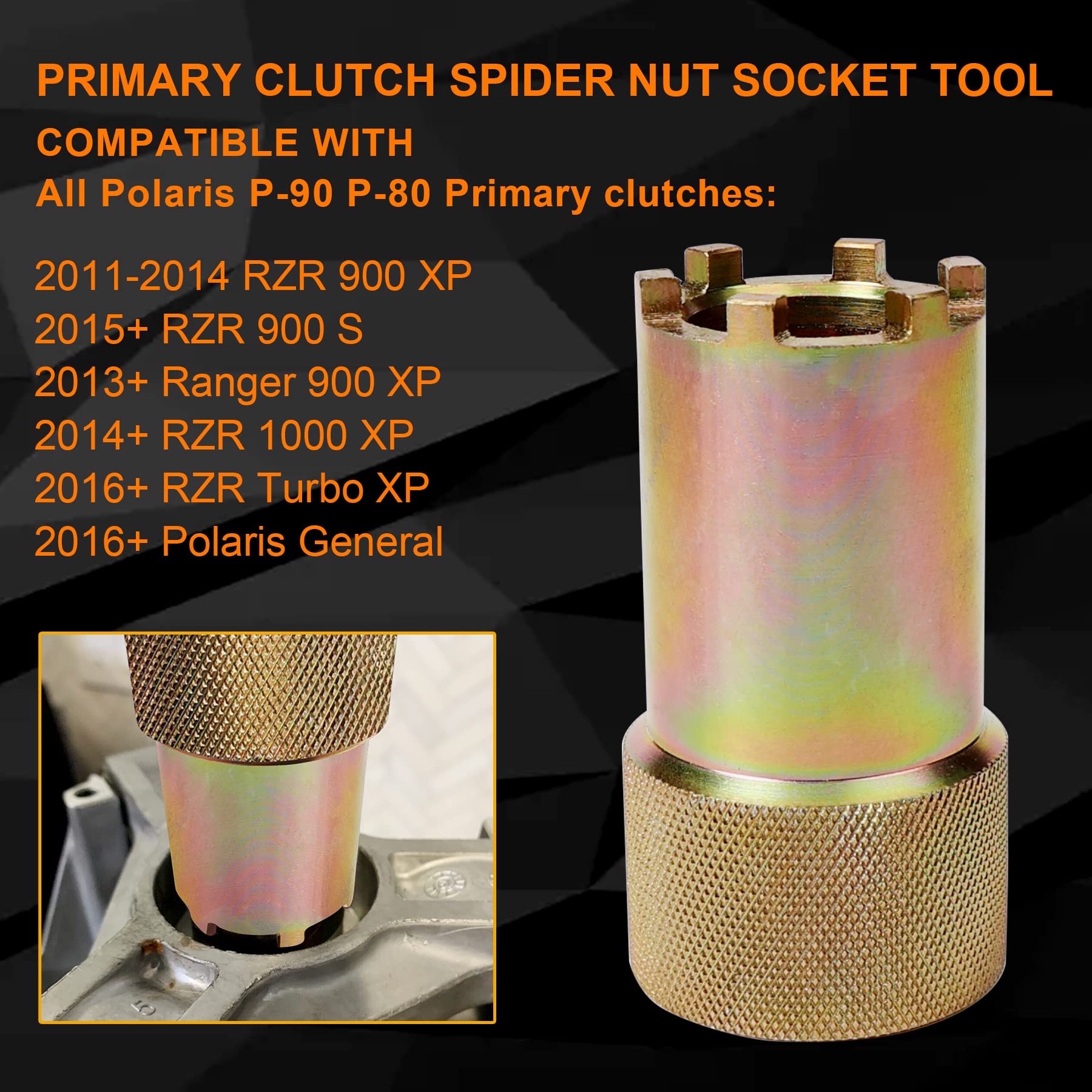 Amazon.com: Clutch Spider Nut Socket Tool, Fit for Polaris P-90 P