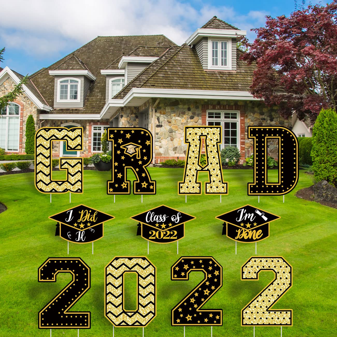 Buy 2022 Graduation Yard Sign with Stakes Congrats Grad Class of 2022