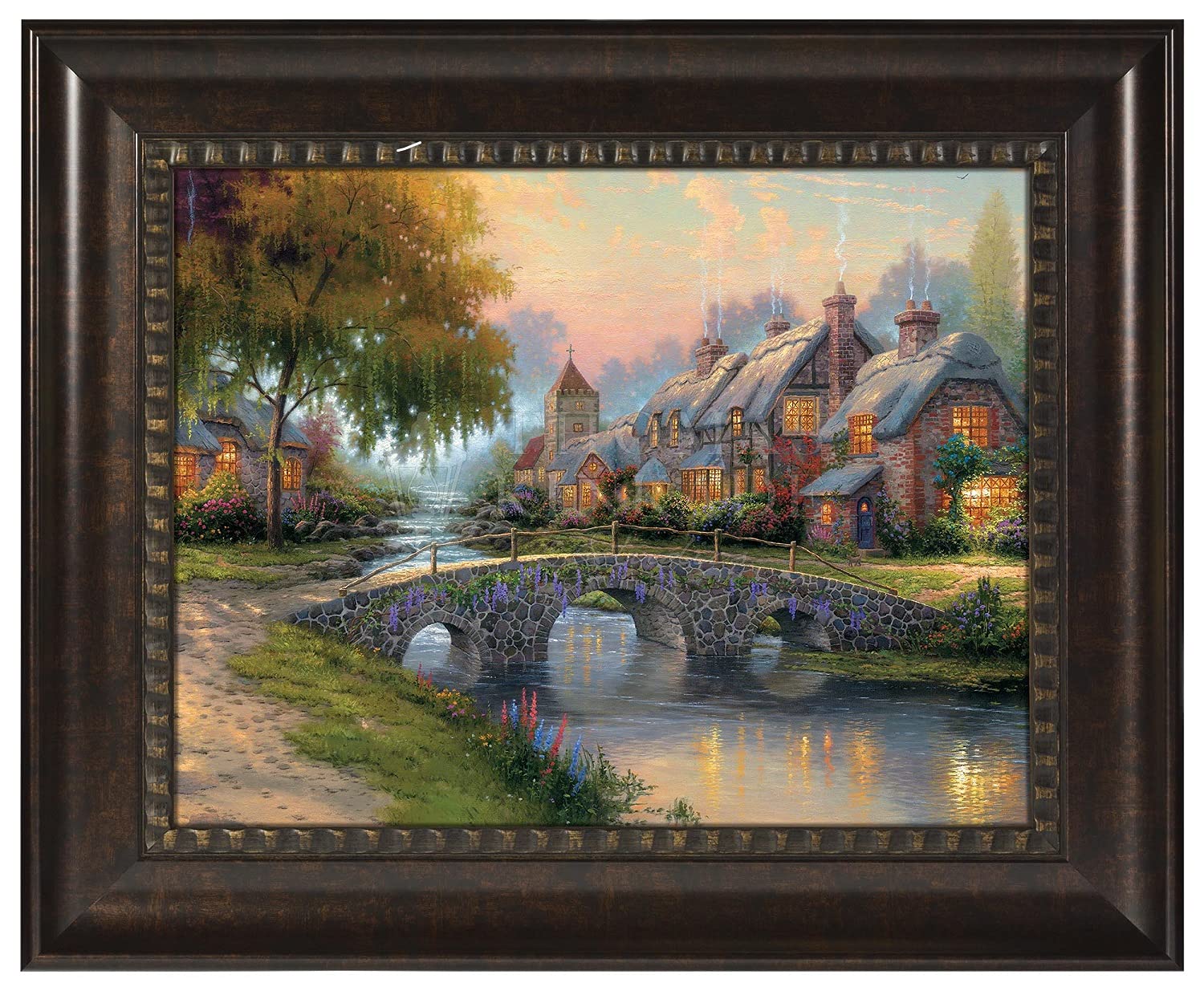 YKZ123出品 art work studio bridge 120 Amazon.com: Thomas Kinkade Cobblestone Bridge - 16