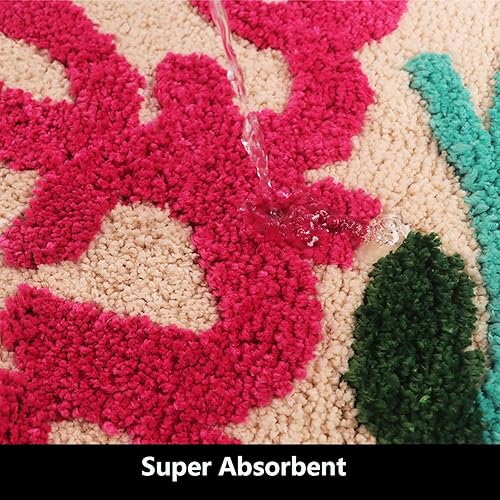 Miniatura 4 de Zeeinx Alfombra de baño con texto en inglés Get Naked, bonita alfombra de baño de microfibra antideslizante, divertida decoración de baño, lavable a