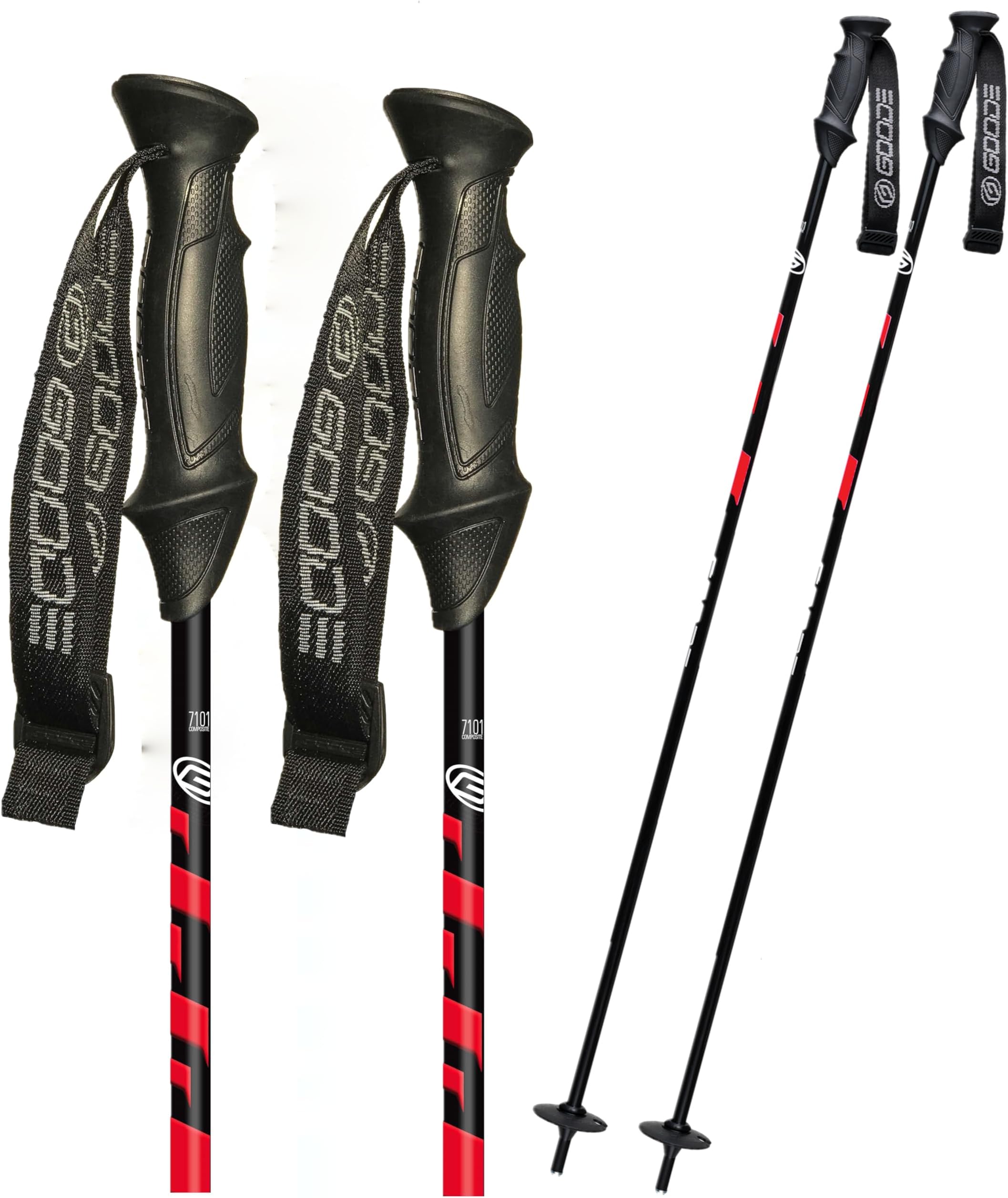 G-Max (set of 2) - Our shafts use the shock absorption properties of carbon to enhance your skiing experience - Summit Red / 52"/130cm