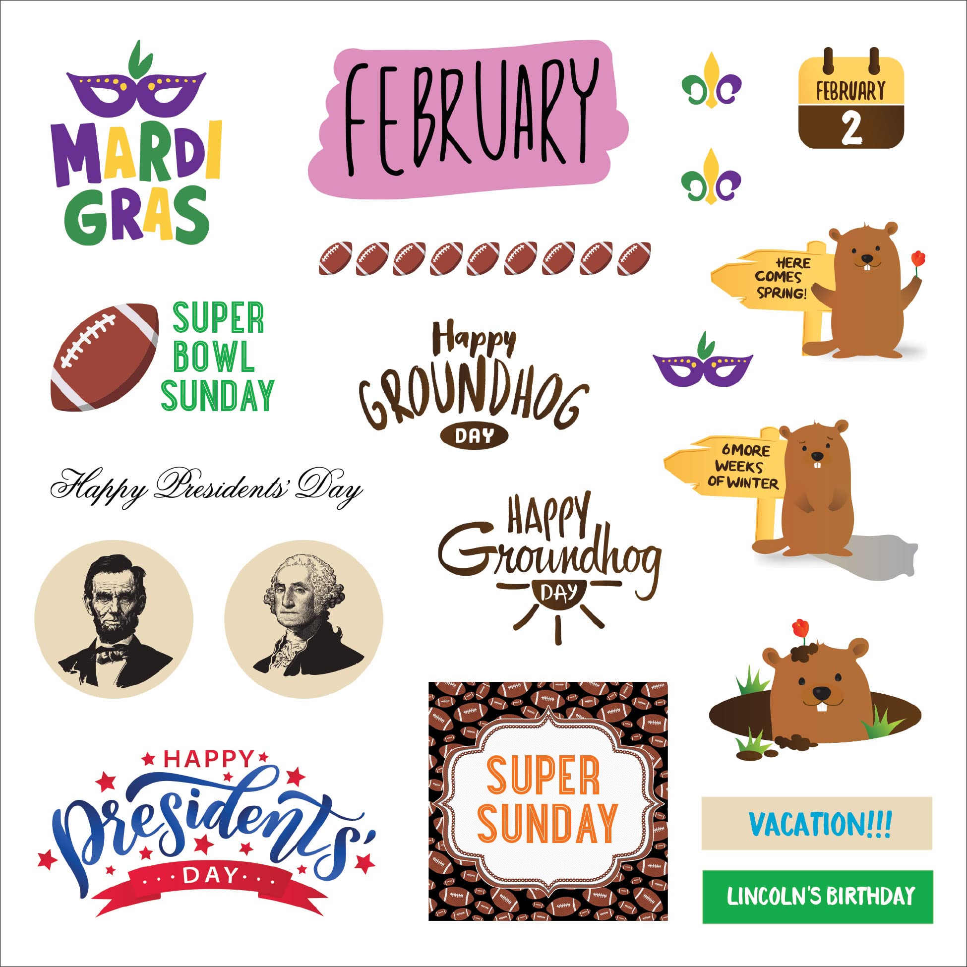 A Year in Stickers: Fun Pictures and Words to Highlight Celebrations