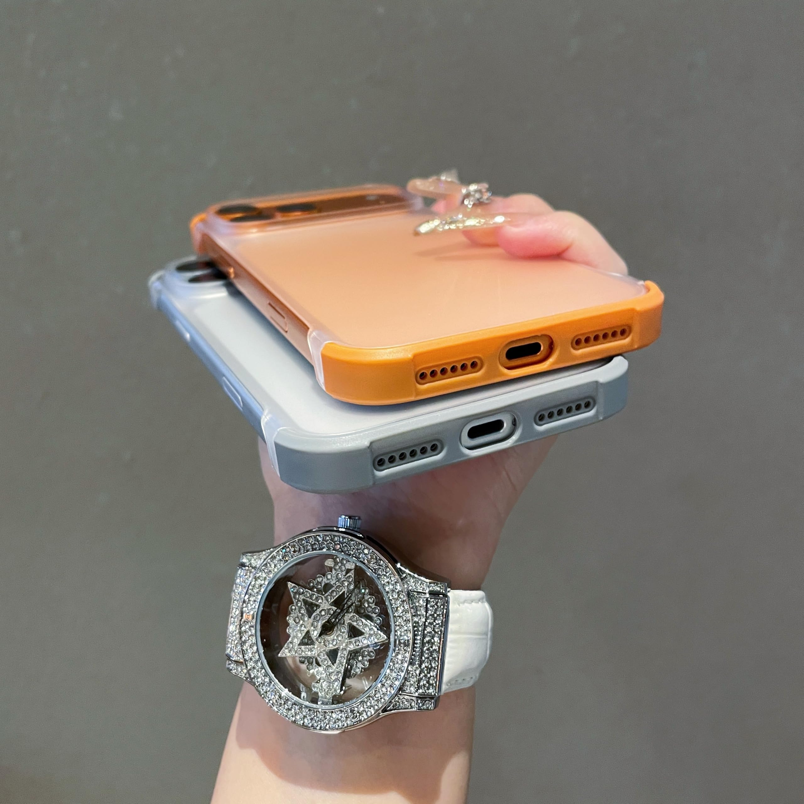 Ultracienkie, przezroczyste, bezramkowe etui do iPhone'a 17 16 15 14 13 12 Pro Max 17 Pro, smukłe, odporne na wstrząsy, matowe etui z twardego plastiku (do iPhone'a 16 Pro/szary)