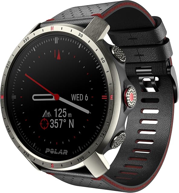 Polar Grit X Pro Titan - Premium Zegarek Sportowy Outdoor z GPS - Wytrzymałość na Militarnym Poziomie, Szafirowe Szkło, Pomiar Tętna z Nadgarstka, Długi Czas Pracy na Baterii, Nawigacja, M-L