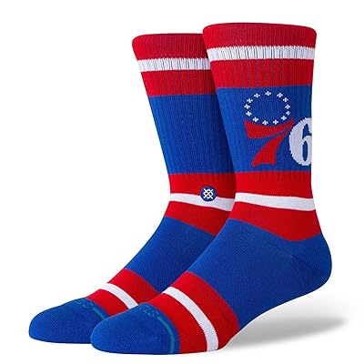 Stance Prep Philadelphia 76ers Crew Cut Socks Shoes Blue