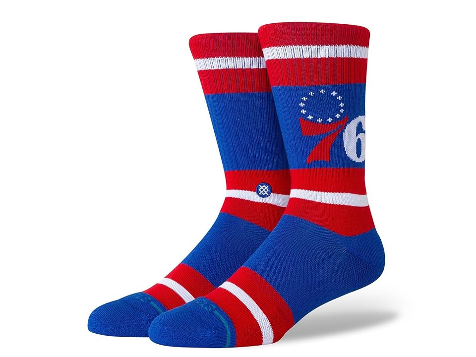 Stance Prep Philadelphia 76ers Crew Cut Socks Shoes Blue : LG (US Men's Shoe 9-13 - Women's Shoe 11-14), Cotton/Nylon/Polyester
