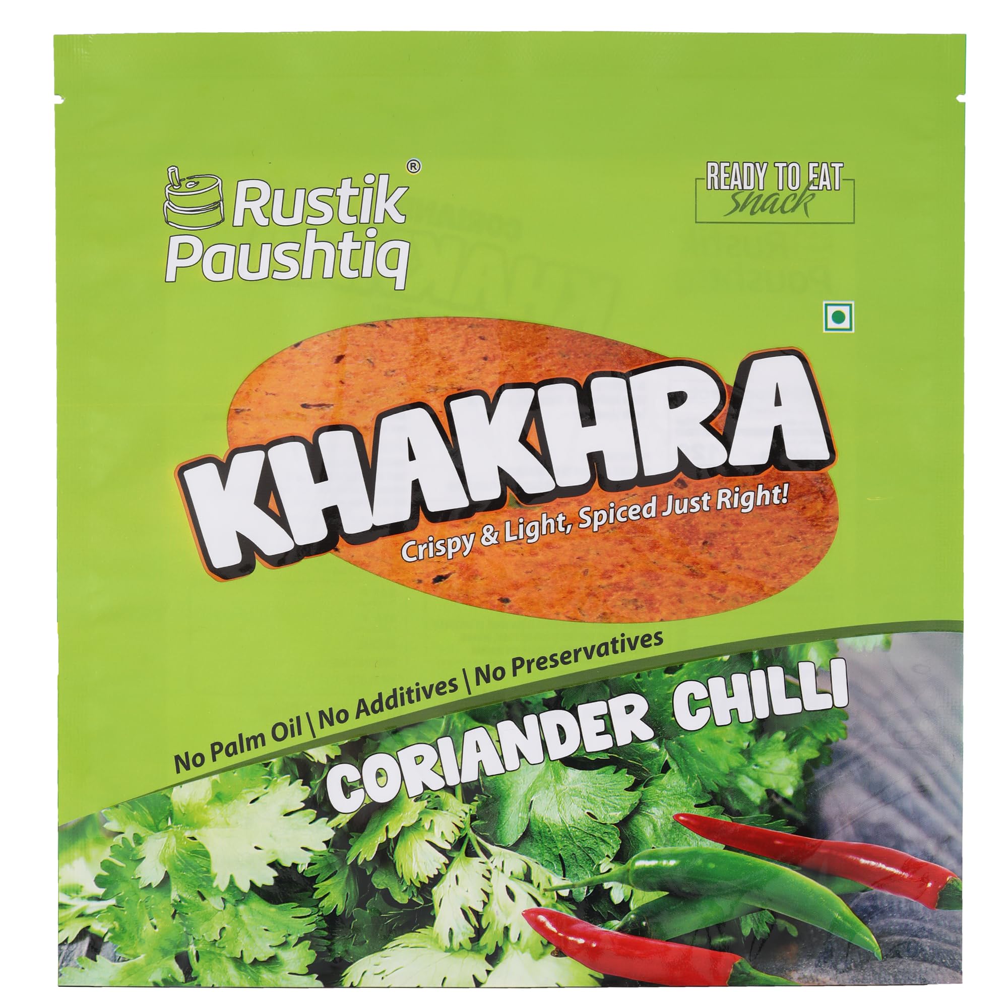 RUSTIK PAUSHTIQ Khakhra Packet | Ready to Eat | Indian Snack | Crispy Healthy Whole Wheat | Low Carb Evening Snack | Diet Friendly | 100% Natural Ingredient, Pack of 2 (200gm*2) (Coriander) (B0C558P14Y) Amazon Price History, Amazon Price Tracker
