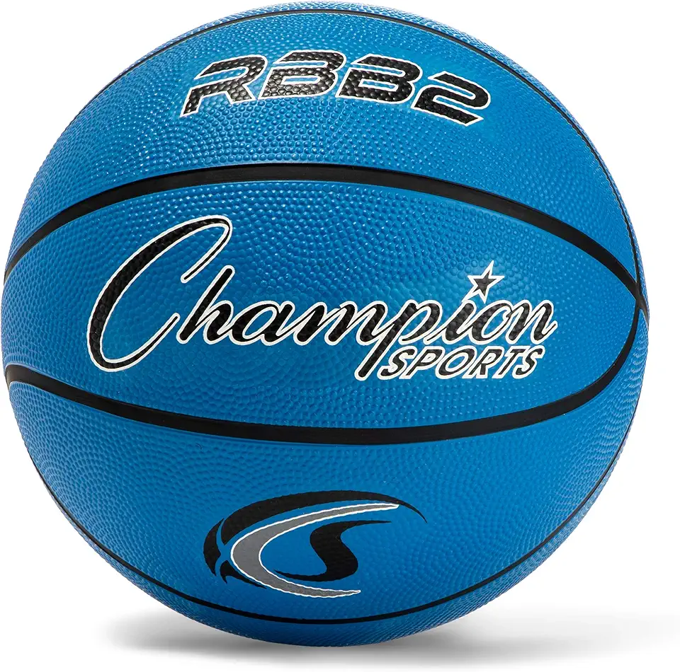 Champion Sports Bola de basquete de nylon com capa de borracha resistente oficial