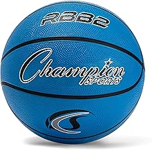 Champion Sports® Rubber Basketballs – Heavy Duty Pro-Style, Indoor/Outdoor Use, Premium Basketball Equipment for Physical Education, Various Sizes & Colors (Size 3, 5, 6, 7)
