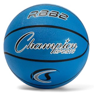 Champion Sports Rubber Basketballs – Durable Indoor & Outdoor Training & Recreational Game Balls, Multiple Sizes & Colors