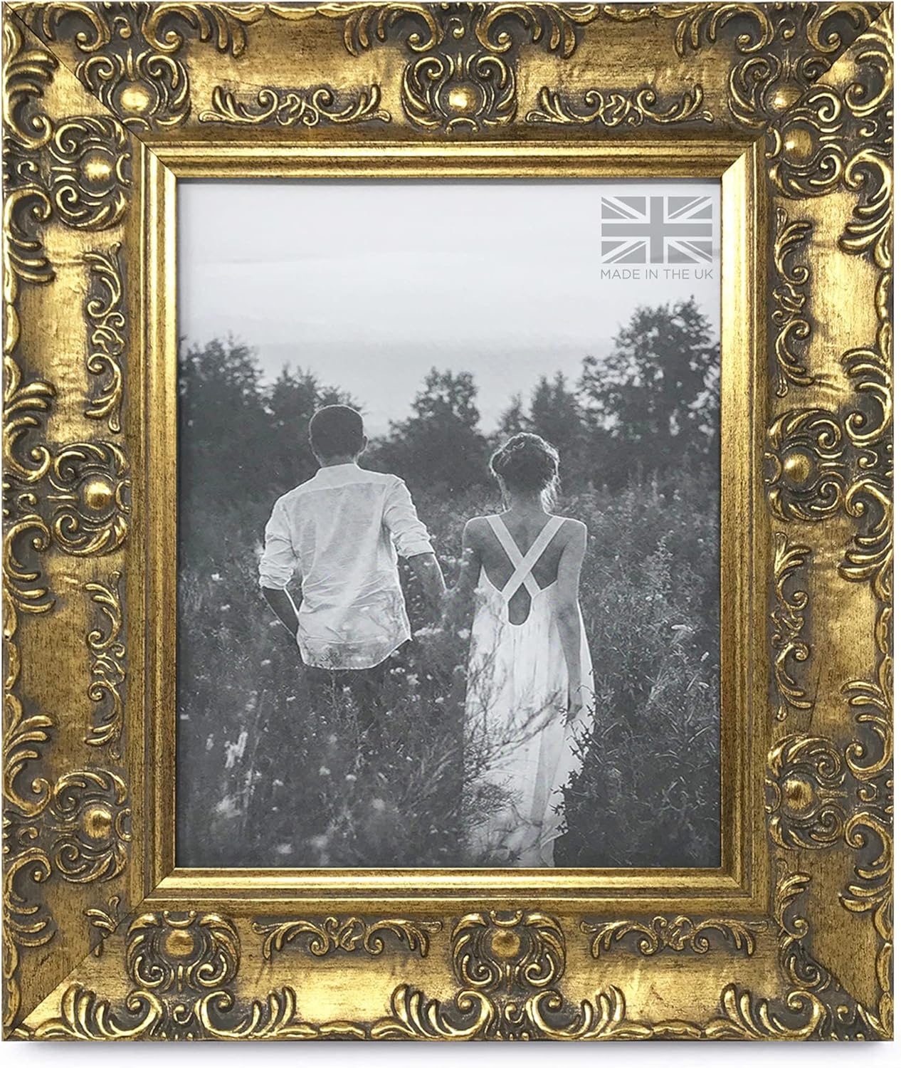 MUDHEN PF&A Antique Picture Frame 8x10 Gold Vintage