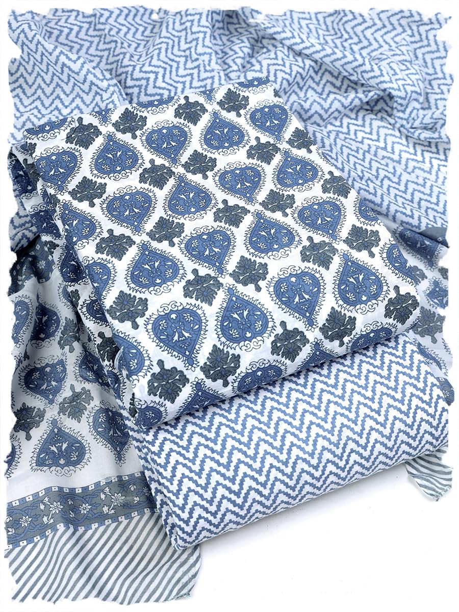 Women's Cotton Stitched Printed Salwar Suit Dress Material