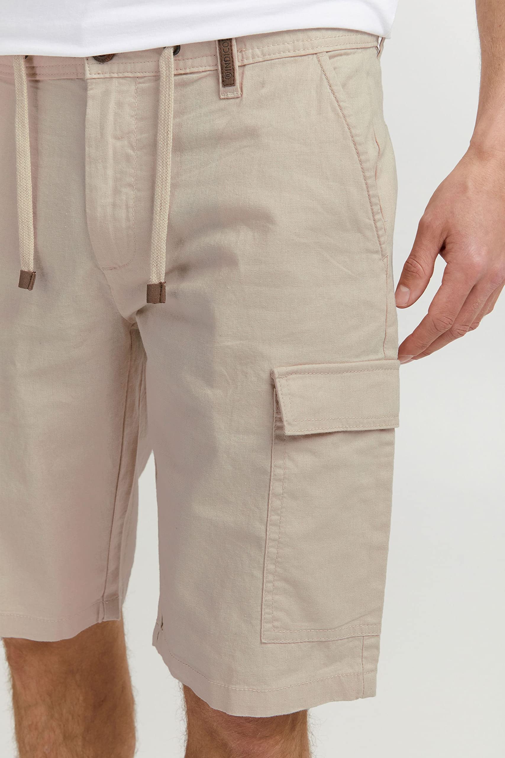 Indicode IDMosato Herren Shorts Leinen-Shorts Cargo-Shorts