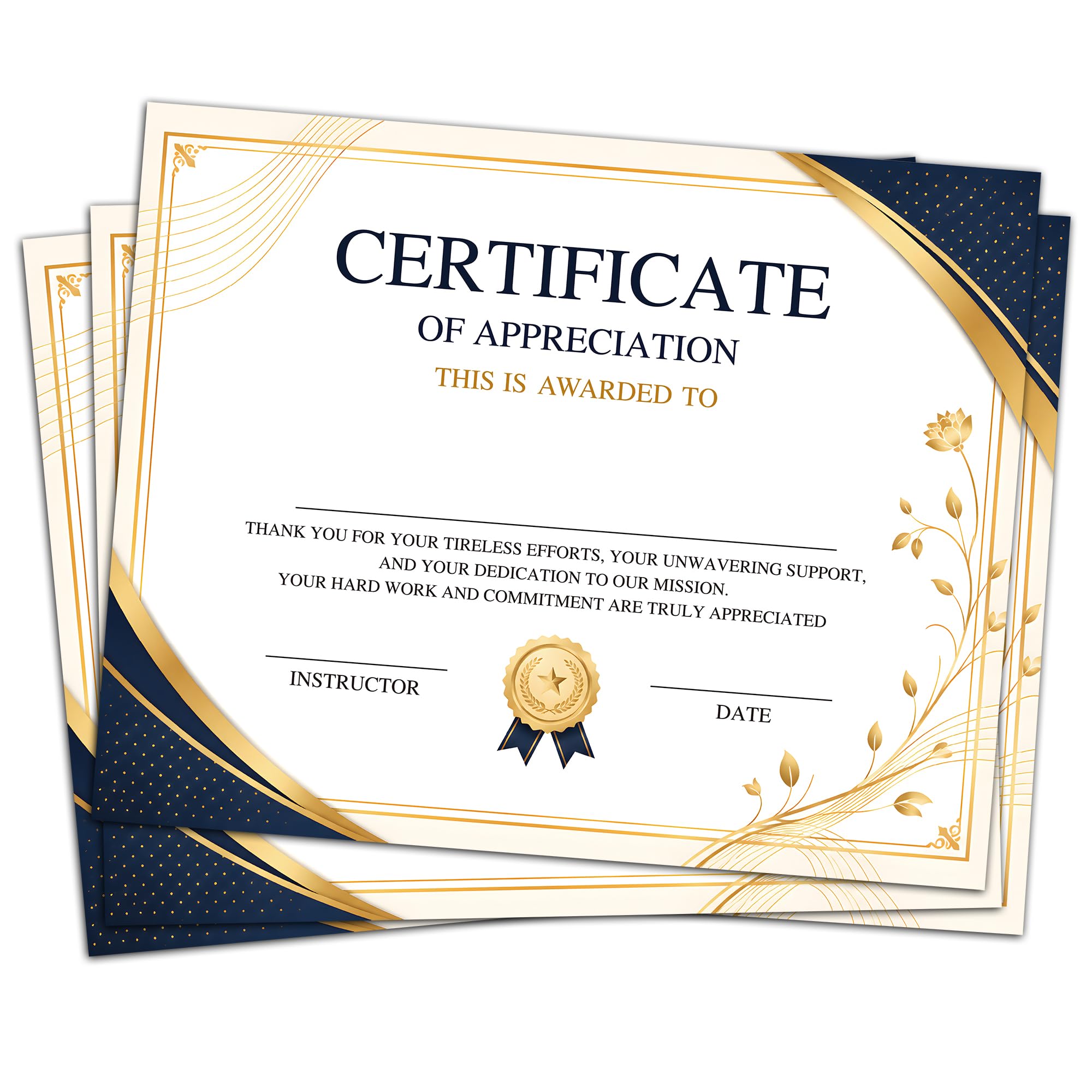 Certificate of Appreciation -25pcs, Certificates of Recognition-A33