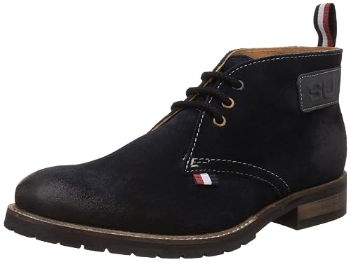 Superdry Men's Ryan Navy Leather Boots 