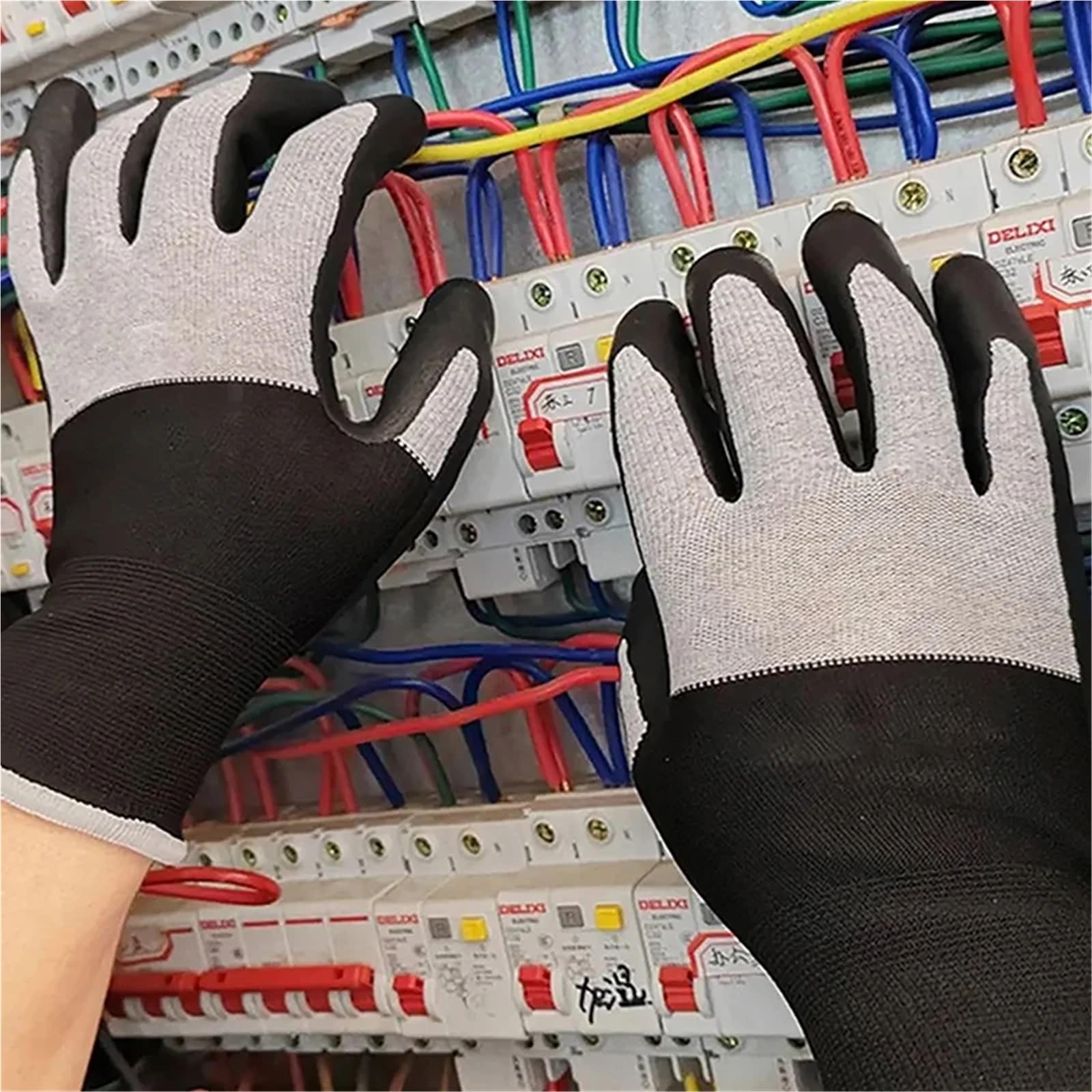 Compatible avec les gants de travail isolants for électricien 400V/500V, gants de Protection de sécurité Anti-électricité basse tension(B)