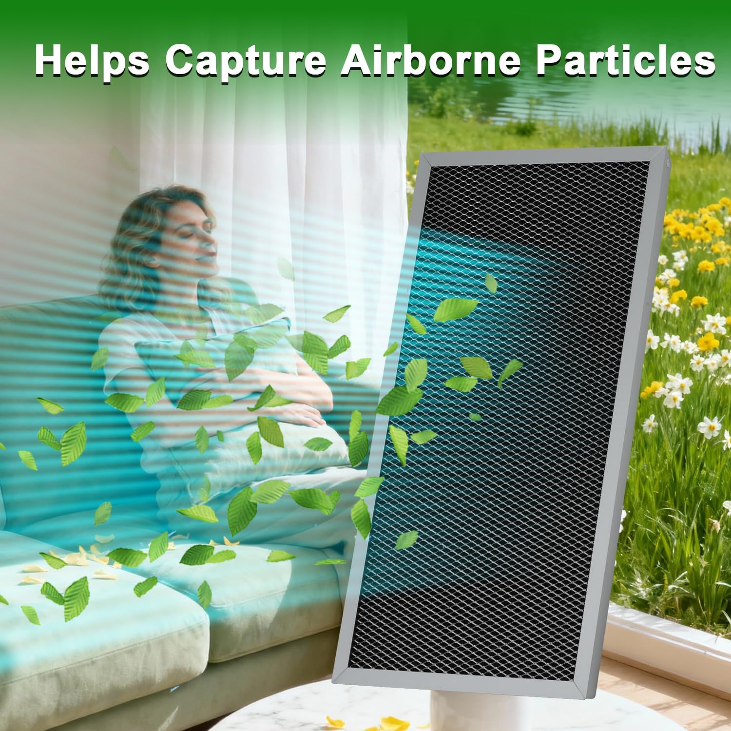 2-Pack HRV SRV Air Exchanger Filters Kit Compatible with Broan HRV150S HRV190S HRV150 HRV150FL HRV190FLS15-3/8 x 7-1/4 x 3/4 Inches and 15-3/8 x 8-1/8 x 3/4 Inches Replace#: SV60800