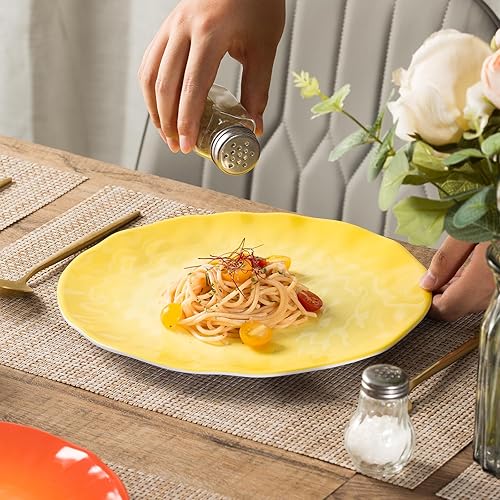 Miniatura 5 de Plato de melamina de plástico para pan y mantequilla, juego de 6 piezas de 11 pulgadas, ligeros, a prueba de roturas, resistentes a astillas, aptos
