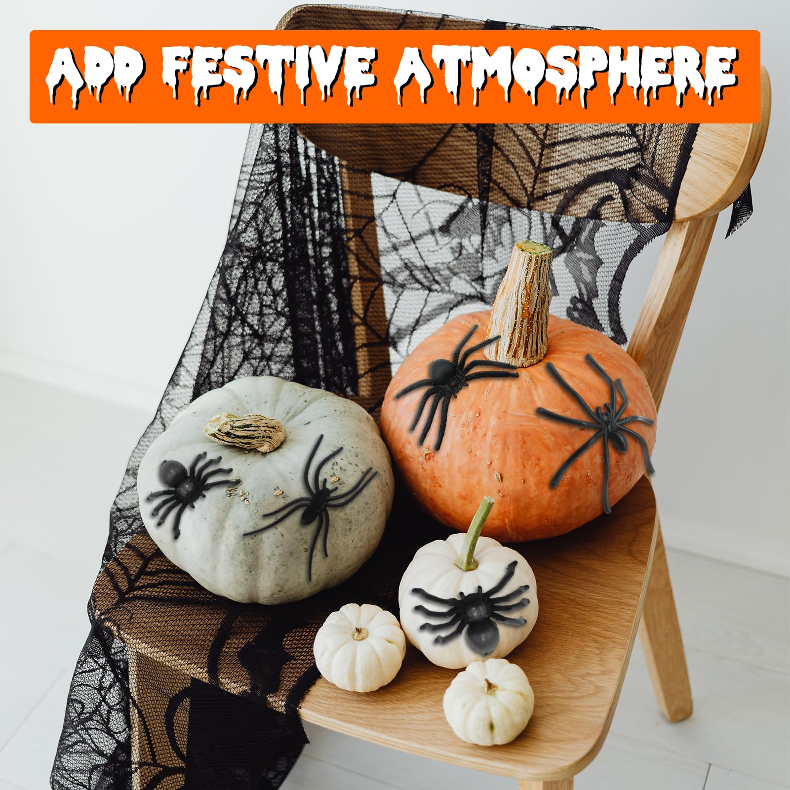 50 Ragni Finti Per Halloween - Decorazioni Realistiche In Plastica Per Party Spaventosi - Foto 10