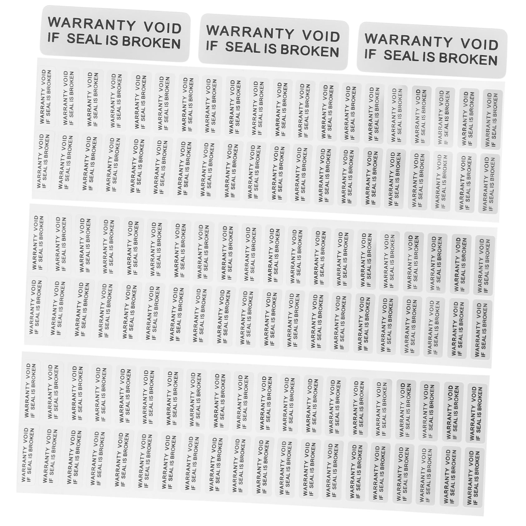 DOITOOL 4 Set Etichette Adesive Stickers Antifrode E Antimanomissione Etichette Pratiche E Resistente Facili Applicare Su Elettronica Abbigliamento 400 Pezzi*4