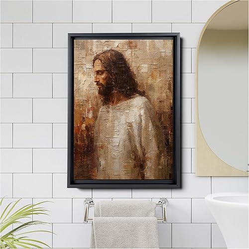 Miniatura 3 de Abstract Jesus Art, Modern Christian Portrait, Dreaming of the Face of Christ, Jesus Painting on Canvas