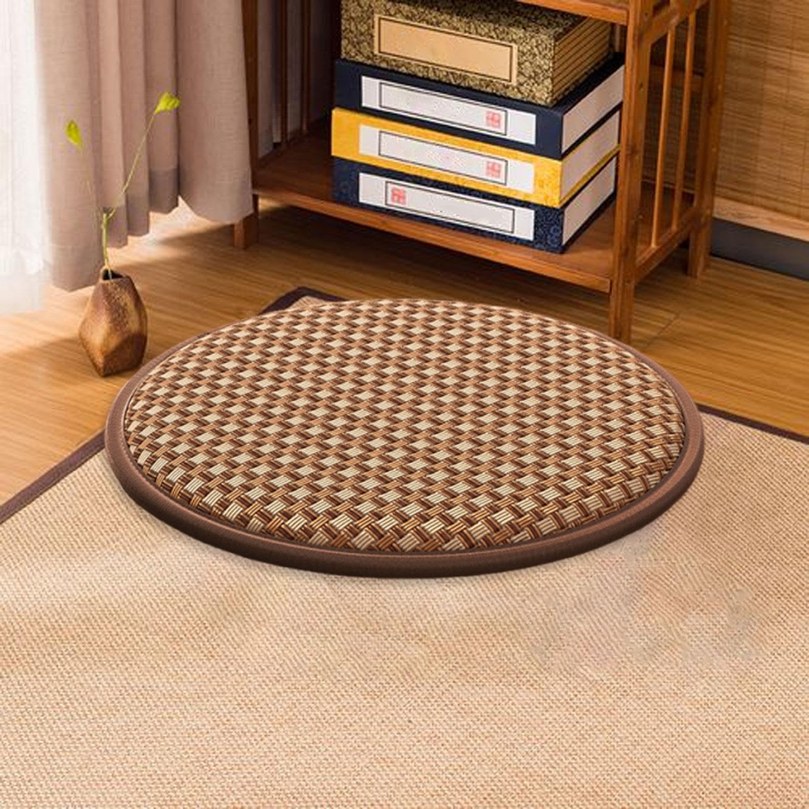 Tappetino Meditazione Antiscivolo Cuscino Tondo Decorativo Imbottitura Confortevole E Durevole Superficie Facile da Lavare Adatto per Seduta Domestica