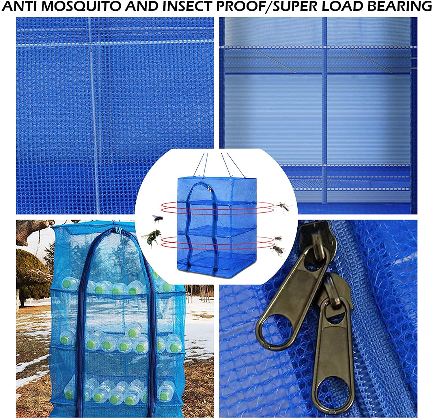 Amazon.co.jp : Petdoda 干物 ネット干し網 3段 魚 野菜 食器 干網