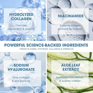 Stem Cell Serum for Face, Professional Anti-Aging Ampoule Serum with Collagen Formula, 2 Pcs Firming Face Serum – Deep Hydration, Smooths Fine Lines, Supports Youthful Skin, 30ml