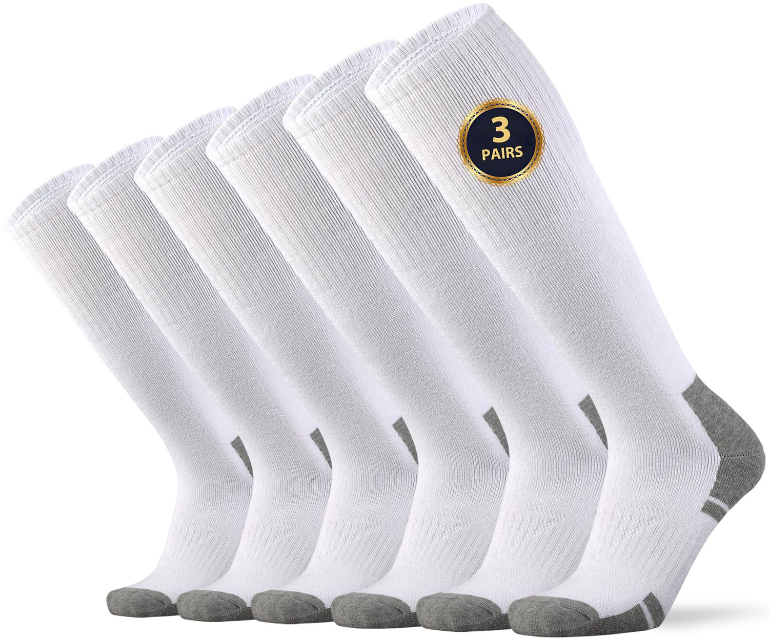 Knee High Work Socks for Men Steel Toe Boot Over the Calf Cushion