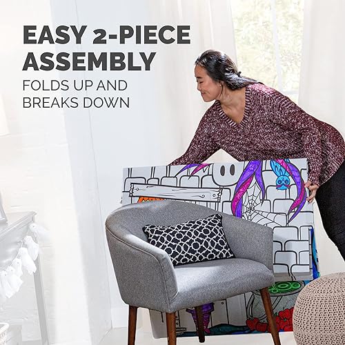 Miniatura 6 de Bankers Box at Play - Casa de juegos de cumpleaños para niños, casa de cartón corrugado para colorear para niños, blanco, 38 x 32 x 48 pulgadas